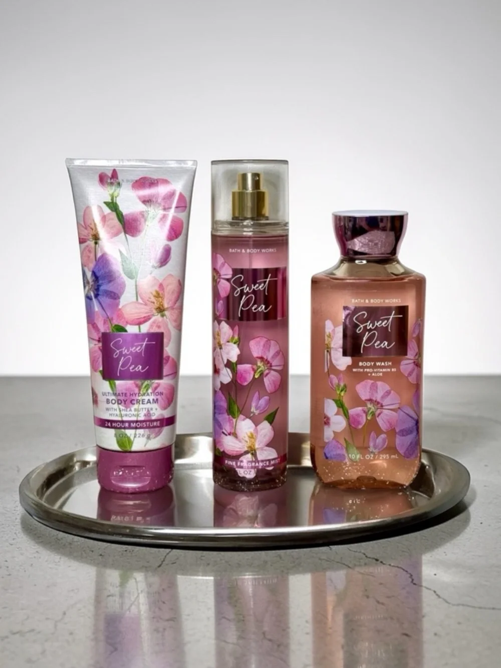 Bath and Body Works Sweet Pea Body Care Gift Set NWT
